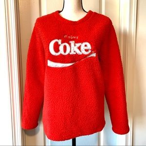 COKE Red Fleece Sleepwear Sweatshirt—SZ. Medium